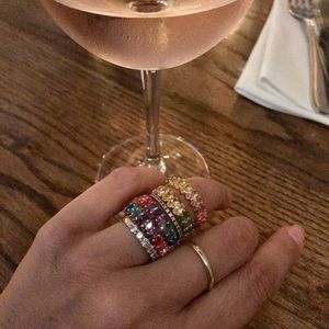 Rainbow ring oval or Chanel set